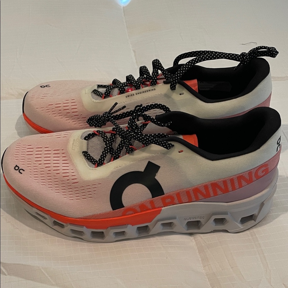 ON Cloud Running Men's Athletic Shoes - Pink/Salmon and Black